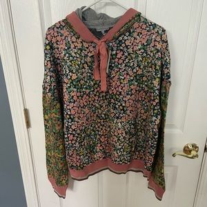 Anthropologie Felicity Floral Hoodie NEW 2XL